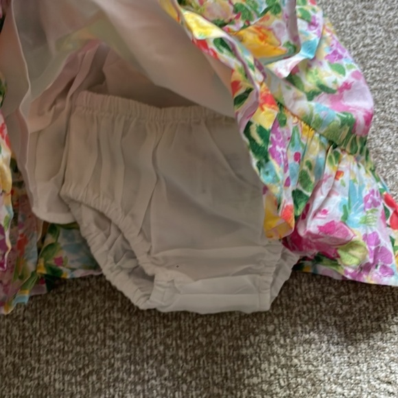 Janie and Jack White Floral Ruffle Dress 12-18M - Picture 5 of 5